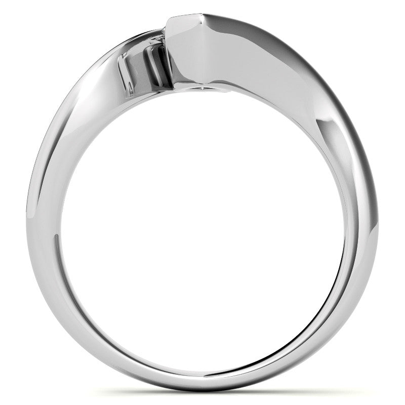 Marquise Half Bezel Bypass Solitaire Ring