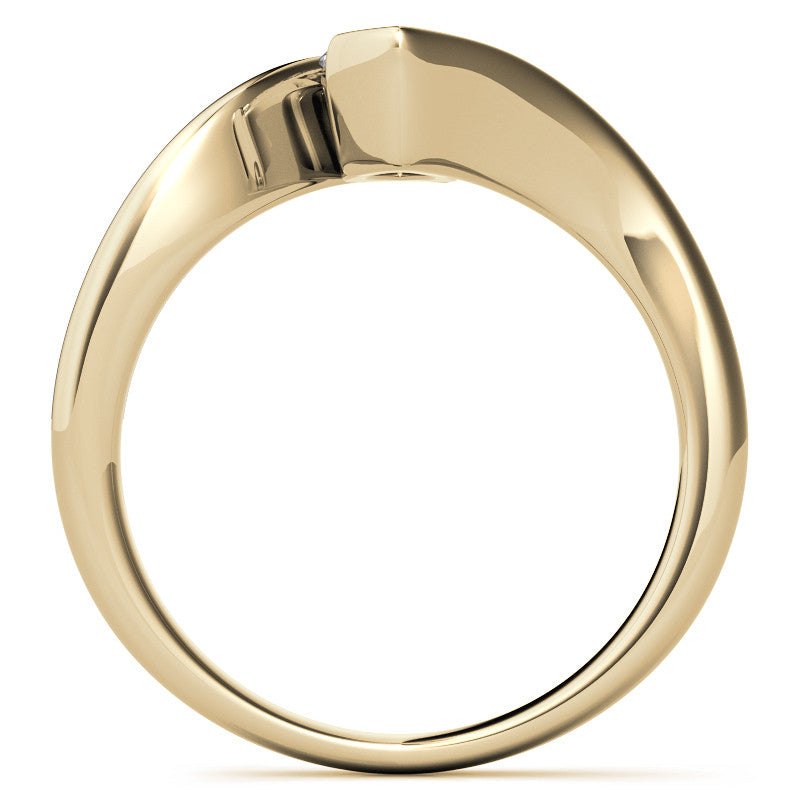Marquise Half Bezel Bypass Solitaire Ring