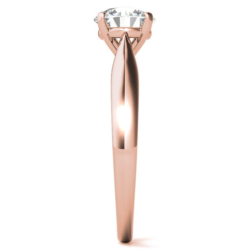 Round Cathedral Basket Moissanite Solitaire Ring