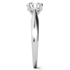 Round Cathedral Basket Moissanite Solitaire Ring