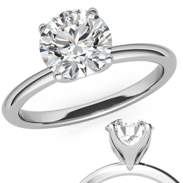 Novo Round Brilliant Moissanite Solitaire Ring