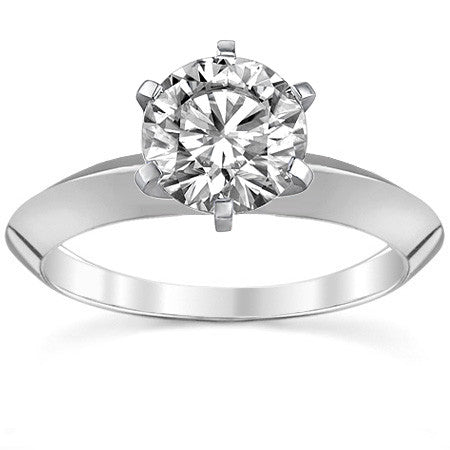 Moissanite Knife Edge Solitaire Ring