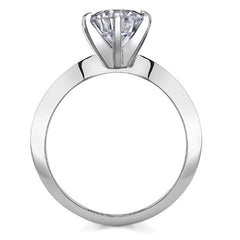 Moissanite Knife Edge Solitaire Ring
