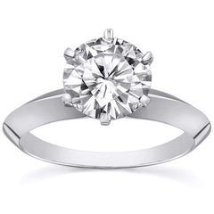 Moissanite Knife Edge Solitaire Ring