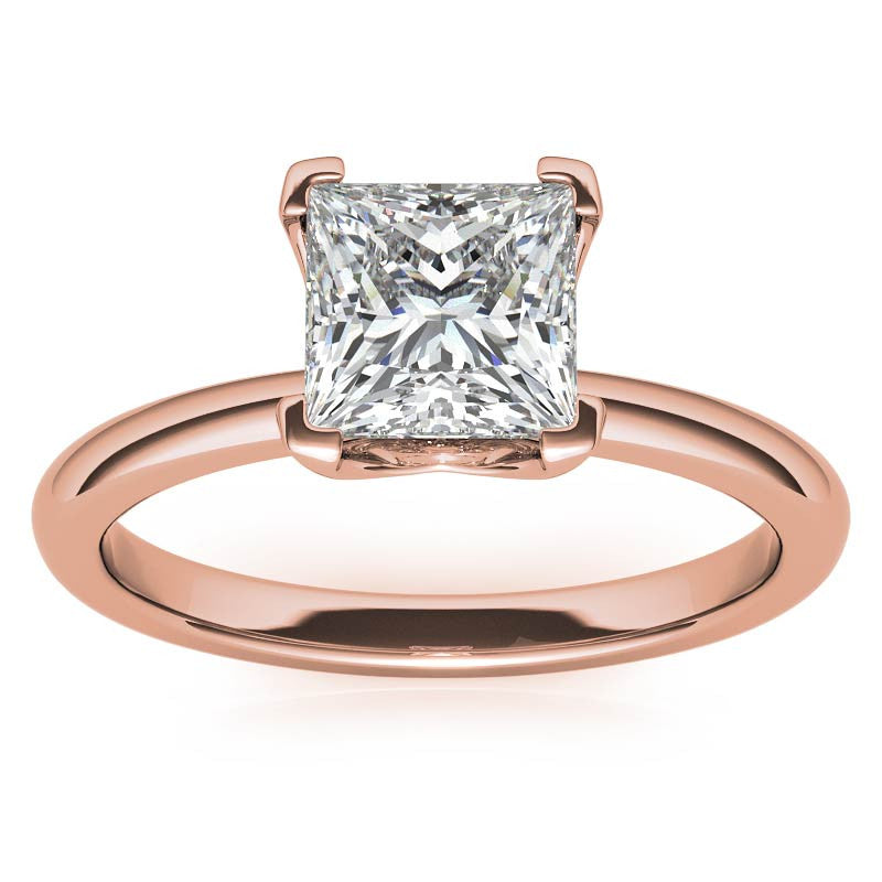 Novo Princess cut Moissanite Solitaire Ring