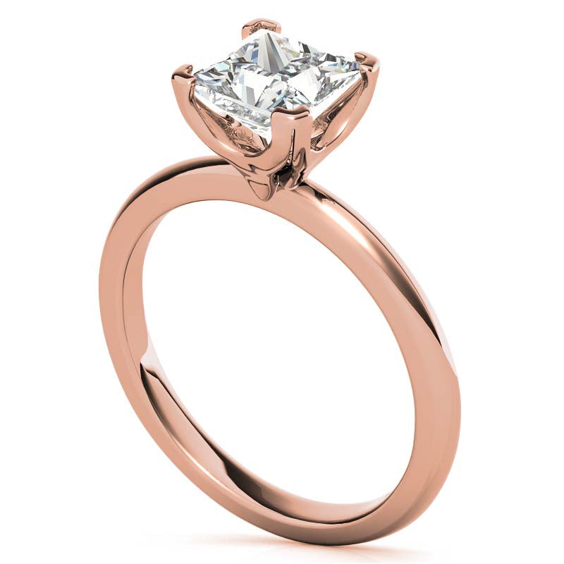 Novo Princess cut Moissanite Solitaire Ring