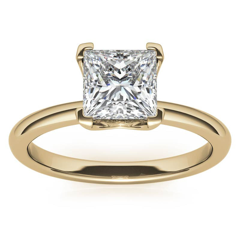 Novo Princess cut Moissanite Solitaire Ring