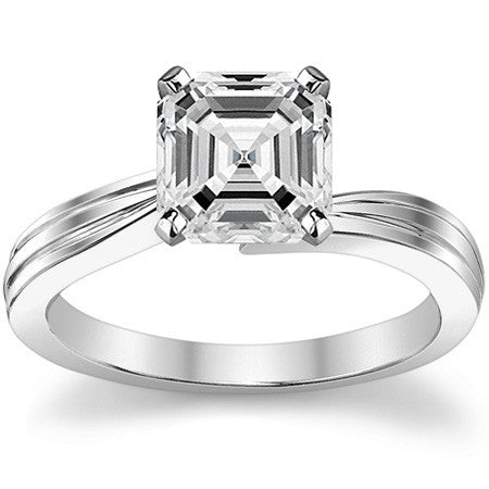 Moissanite Modern Bypass Solitaire Ring