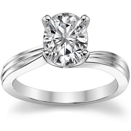Moissanite Modern Bypass Solitaire Ring