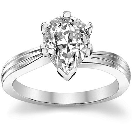 Moissanite Modern Bypass Solitaire Ring