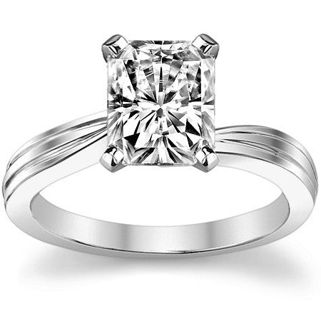 Moissanite Modern Bypass Solitaire Ring