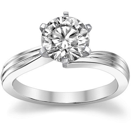 Moissanite Modern Bypass Solitaire Ring