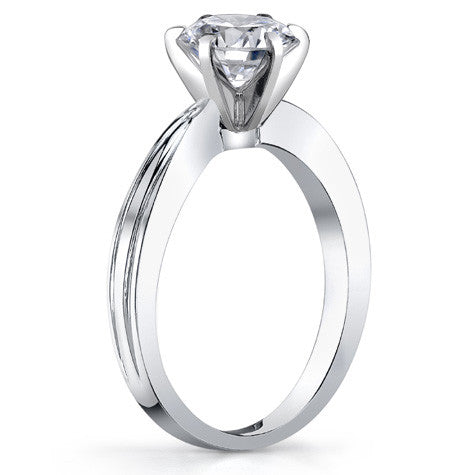 Moissanite Modern Bypass Solitaire Ring