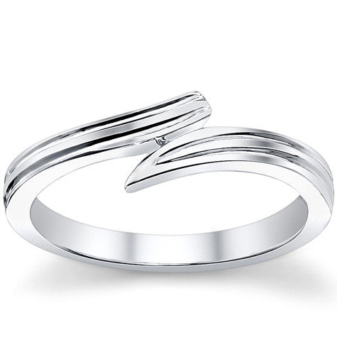 Moissanite Modern Bypass Solitaire Ring