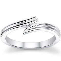 Moissanite Modern Bypass Solitaire Ring