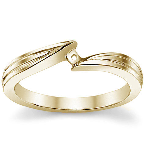 Moissanite Modern Bypass Solitaire Ring