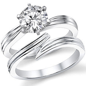 Moissanite Modern Bypass Solitaire Ring