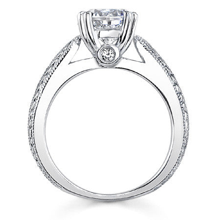 Double Prong Antique Solitaire Ring with Surprise Stone