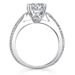 Double Prong Antique Solitaire Ring with Surprise Stone