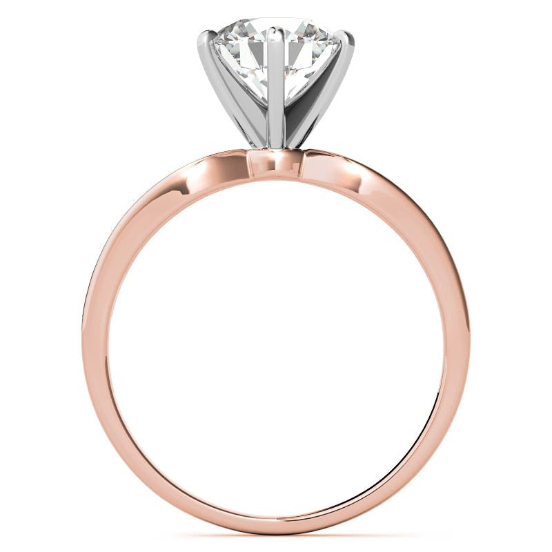 Split Shank Solitaire Moissanite Ring