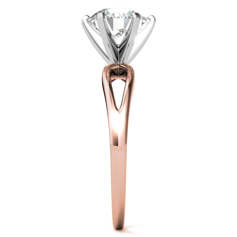 Split Shank Solitaire Moissanite Ring