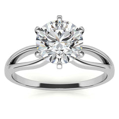 Split Shank Solitaire Moissanite Ring