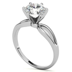 Split Shank Solitaire Moissanite Ring