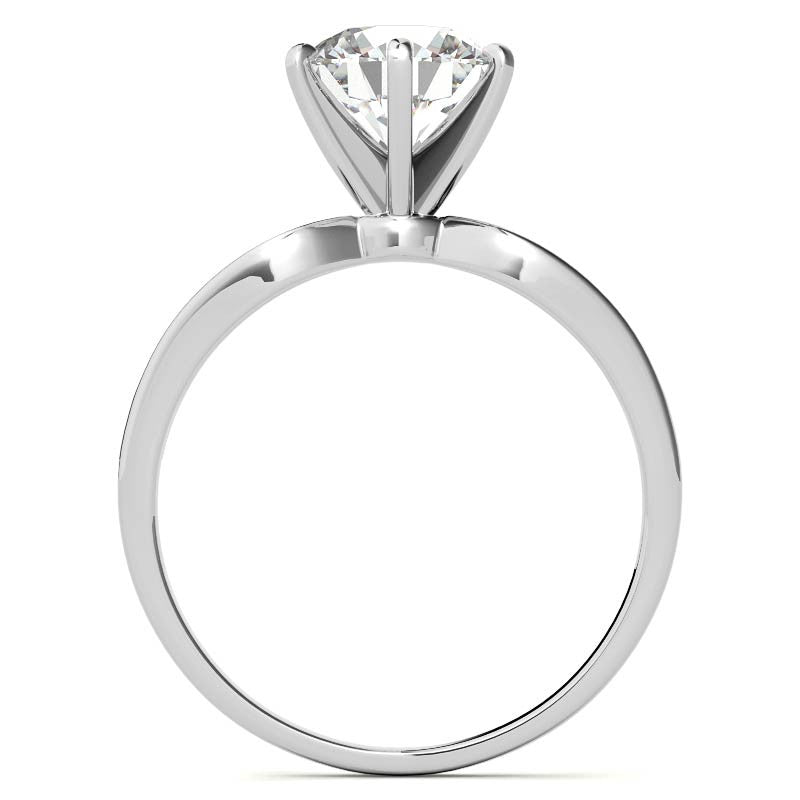 Split Shank Solitaire Moissanite Ring