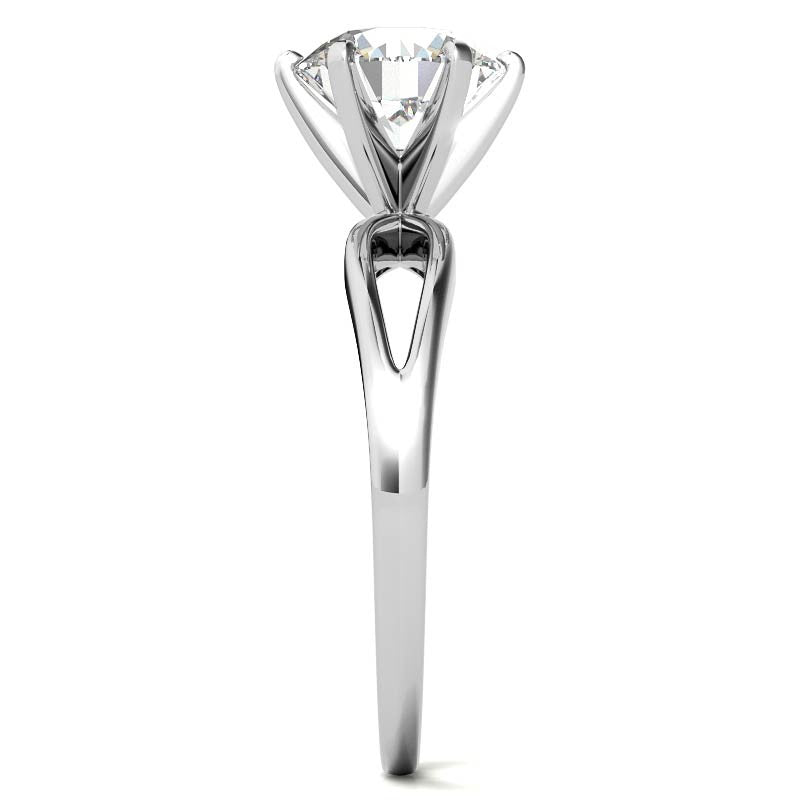 Split Shank Solitaire Moissanite Ring