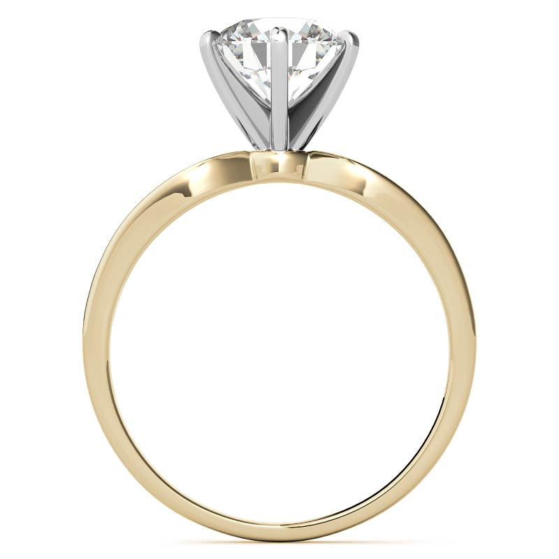 Split Shank Solitaire Moissanite Ring