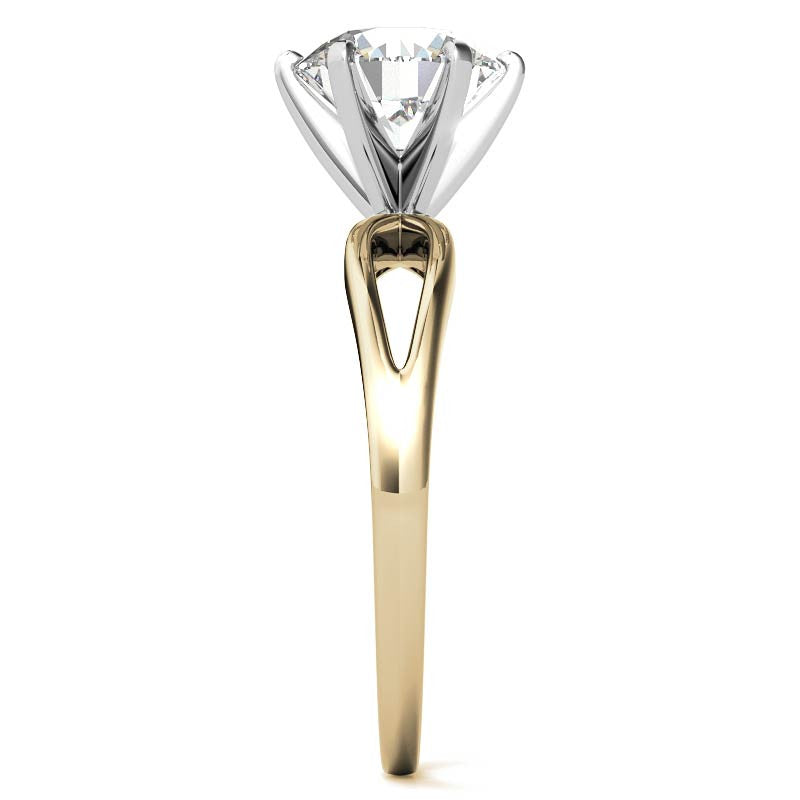 Split Shank Solitaire Moissanite Ring