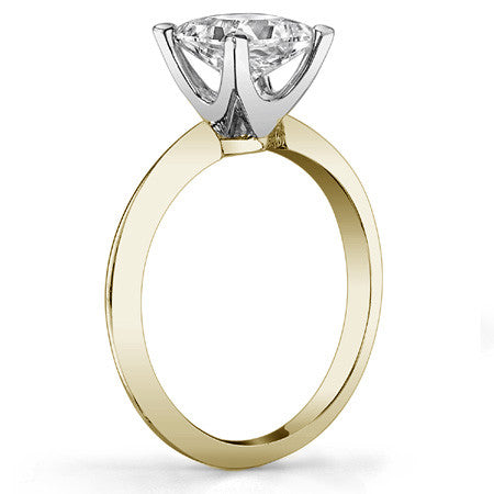 Knife-edge Princess cut Moissanite Solitaire Ring