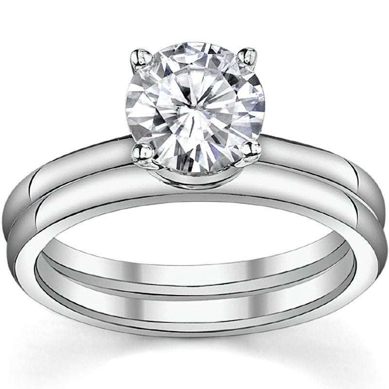 Round Brilliant Moissanite Solitaire Ring