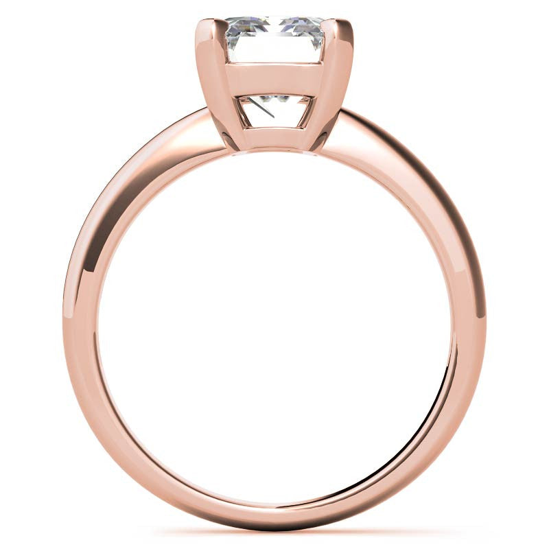 Radiant/Emerald cut Moissanite Solitaire Ring