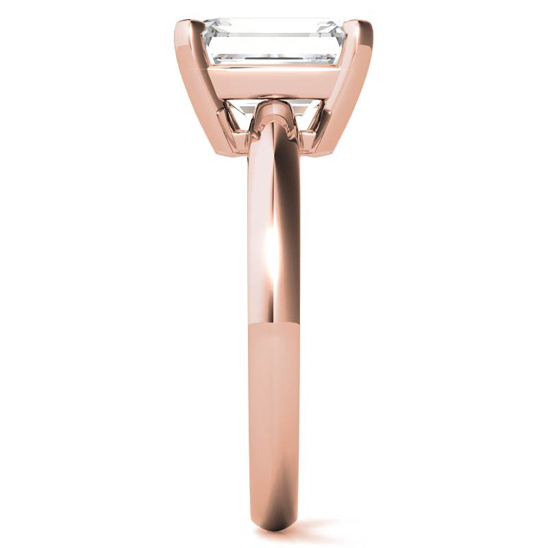 Radiant/Emerald cut Moissanite Solitaire Ring