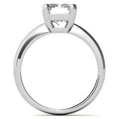 Radiant/Emerald cut Moissanite Solitaire Ring