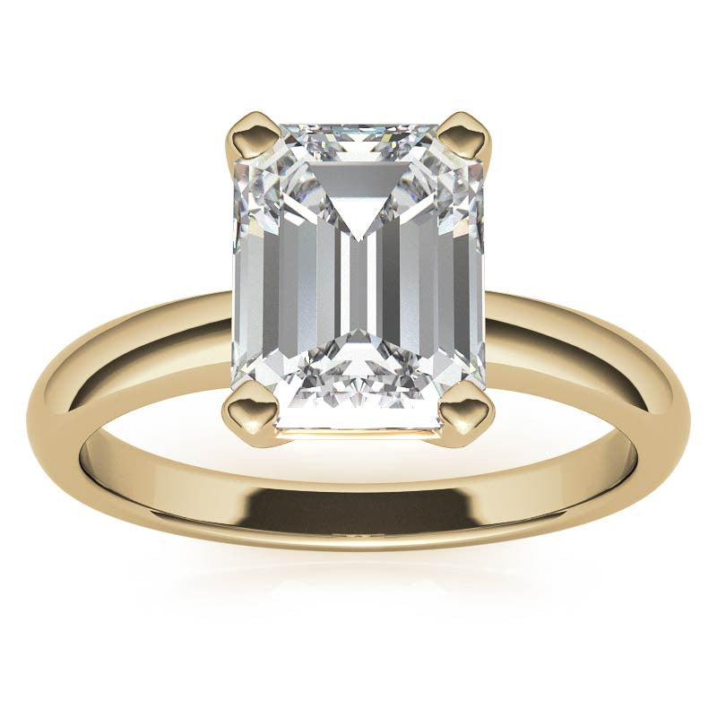 Radiant/Emerald cut Moissanite Solitaire Ring
