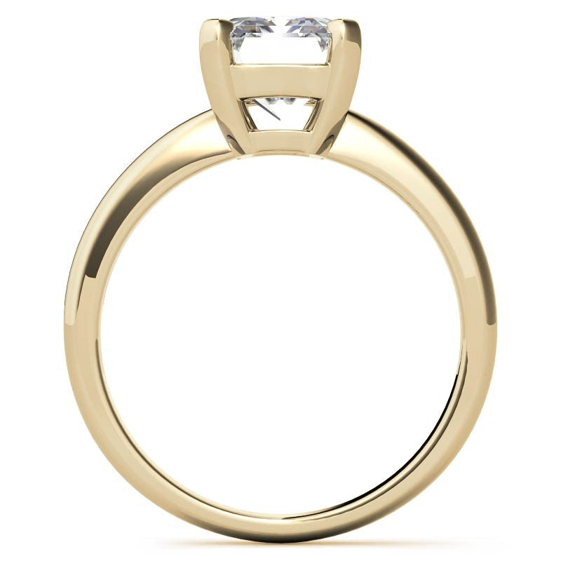 Radiant/Emerald cut Moissanite Solitaire Ring