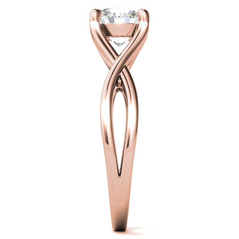Round Trellis Split Shank Solitaire Ring