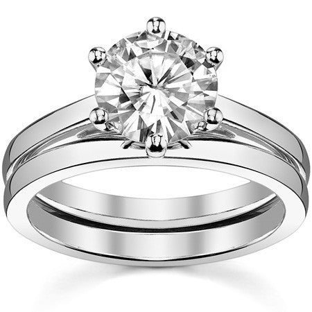 Round 6-Prong Cathedral Solitaire Ring