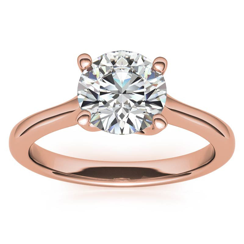 Round Petite Trellis 4-Prong Solitaire Ring