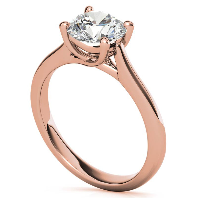 Round Petite Trellis 4-Prong Solitaire Ring