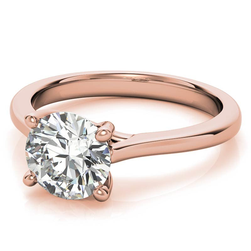Round Petite Trellis 4-Prong Solitaire Ring