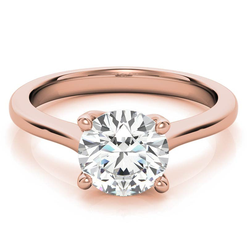 Round Petite Trellis 4-Prong Solitaire Ring