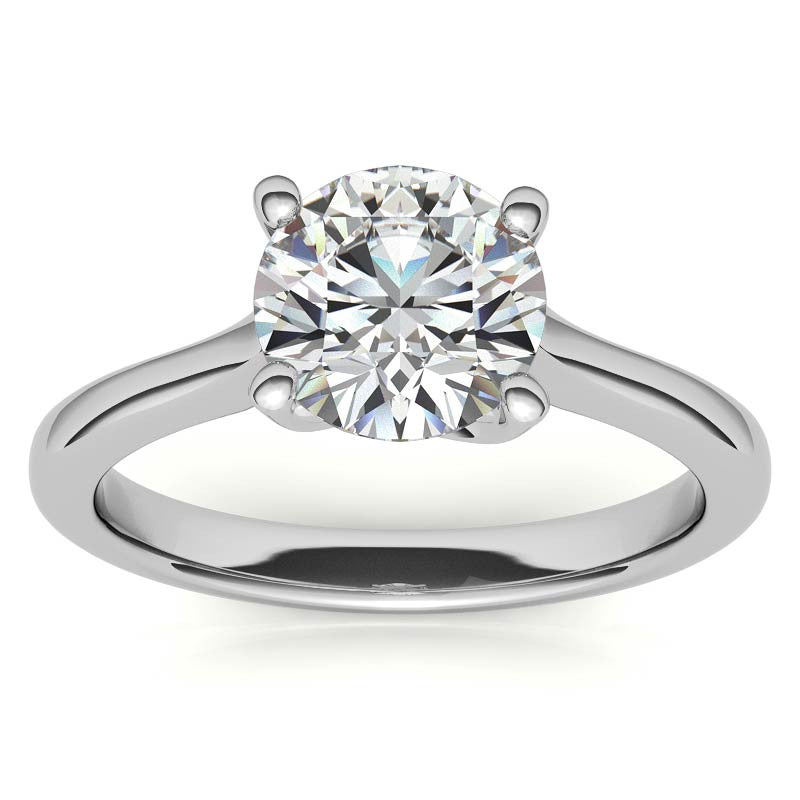 Round Petite Trellis 4-Prong Solitaire Ring