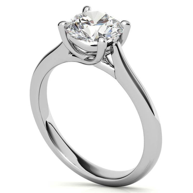 Round Petite Trellis 4-Prong Solitaire Ring