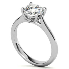 Round Petite Trellis 4-Prong Solitaire Ring
