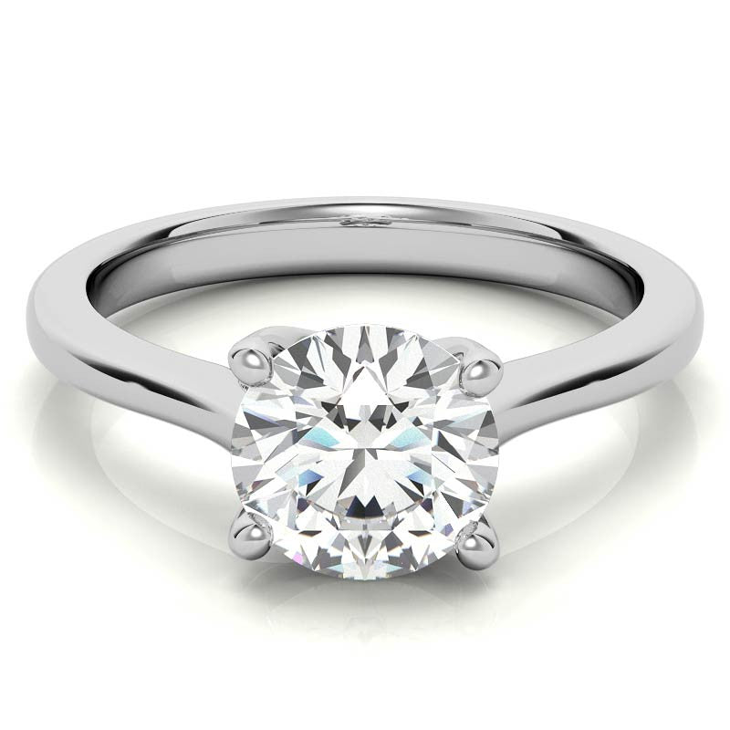 Round Petite Trellis 4-Prong Solitaire Ring