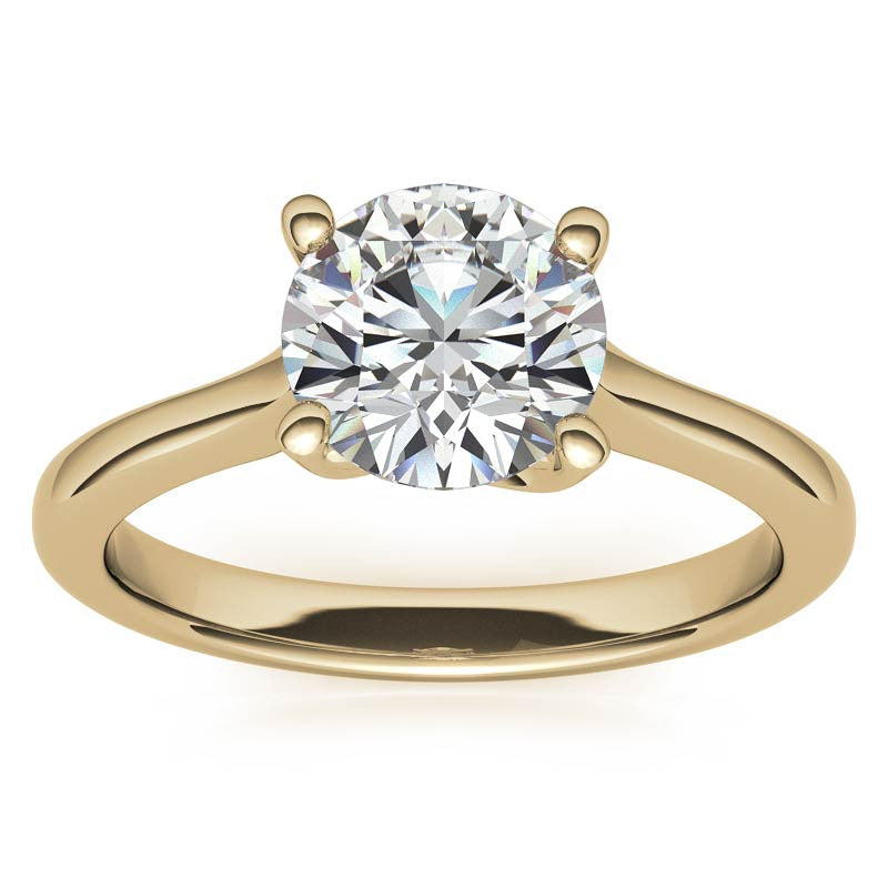 Round Petite Trellis 4-Prong Solitaire Ring