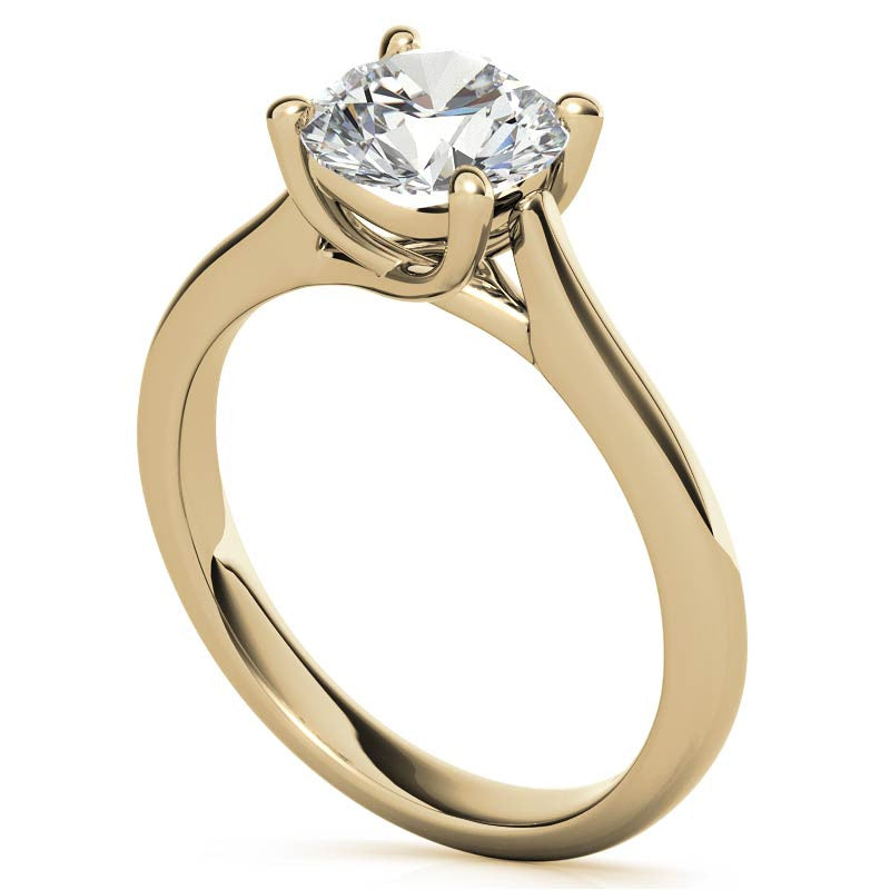 Round Petite Trellis 4-Prong Solitaire Ring